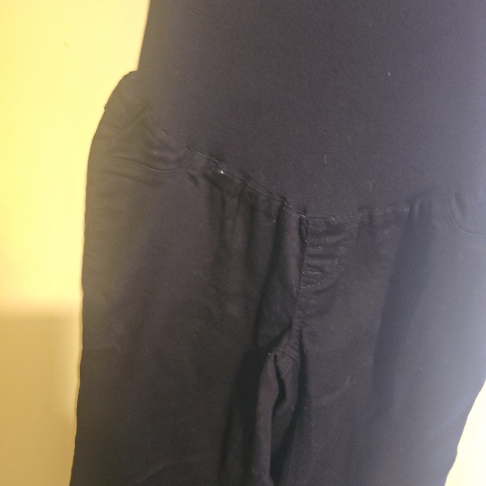 Evermore Denim Maternity Size Medium Black Pull-On Pants Dressy Casual - Picture 2 of 7